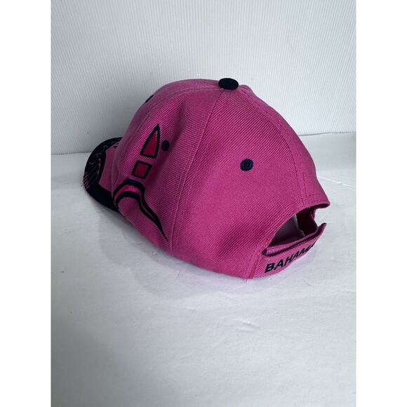 Freeport Bahamas Strapback Hat Black N Pink Embroidered Logo Adjustable - Picture 4 of 16